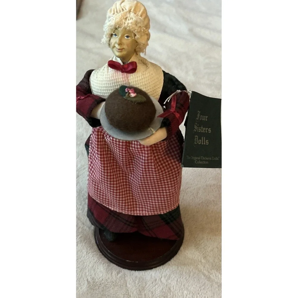 VTG Four Sisters Original Dickens Hanna Mendus 1995 Doll Woman Holding‎ Platter
